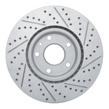 Dynamic Friction 2014-2019 Chevrolet Corvette Front Left Drilled & Slotted Geoperformance Rotor by Dynamic Friction Company 830-47050L