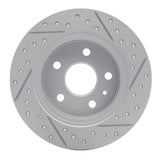 Dynamic Friction 2016-2023 Chevrolet Bolt EV Rear Left Drilled & Slotted Geoperformance Rotor by Dynamic Friction Company 830-47052L