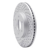 Dynamic Friction 2006-2009 Chevrolet Trailblazer Front Left Drilled & Slotted Geoperformance Rotor by Dynamic Friction Company 830-47069L