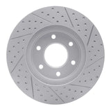 Dynamic Friction 2006-2009 Chevrolet Trailblazer Front Left Drilled & Slotted Geoperformance Rotor by Dynamic Friction Company 830-47069L