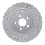 Dynamic Friction 2016-2024 Cadillac ATS Rear Left Drilled & Slotted Geoperformance Rotor by Dynamic Friction Company 830-47074L