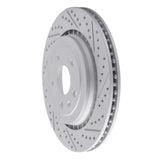 Dynamic Friction 2016-2024 Cadillac ATS Rear Right Drilled & Slotted Geoperformance Rotor by Dynamic Friction Company 830-47074R