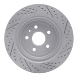 Dynamic Friction 2016-2024 Cadillac ATS Rear Right Drilled & Slotted Geoperformance Rotor by Dynamic Friction Company 830-47074R