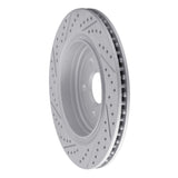 Dynamic Friction 2016-2024 Cadillac ATS Rear Right Drilled & Slotted Geoperformance Rotor by Dynamic Friction Company 830-47074R