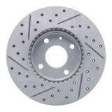Dynamic Friction 2016-2022 Chevrolet Spark (USA/Canada) Front Right Drilled & Slotted Geoperformance Rotor by Dynamic Friction Company 830-47076R