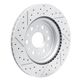 Dynamic Friction 2017-2026 Buick Enclave Rear Left Drilled & Slotted Geoperformance Rotor by Dynamic Friction Company 830-48000L