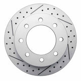 R1 Concepts 1999-2020 Chevrolet Silverado 3500 HD Rear Left Drilled & Slotted Geoperformance Rotor by R1 Concepts 830-48040L