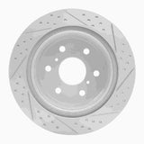 Dynamic Friction 2007-2020 Cadillac Escalade EXT Rear Left Drilled & Slotted Geoperformance Rotor by Dynamic Friction Company 830-48053L