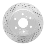 Dynamic Friction 2007-2020 Cadillac Escalade EXT Rear Left Drilled & Slotted Geoperformance Rotor by Dynamic Friction Company 830-48053L