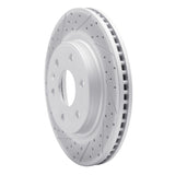 Dynamic Friction 2007-2017 Buick Enclave Front Left Drilled & Slotted Geoperformance Rotor by Dynamic Friction Company 830-48054L