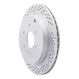 Dynamic Friction 2007-2017 Buick Enclave Rear Left Drilled & Slotted Geoperformance Rotor by Dynamic Friction Company 830-48055L