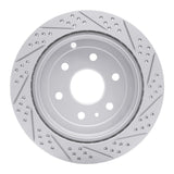 Dynamic Friction 2007-2017 Buick Enclave Rear Left Drilled & Slotted Geoperformance Rotor by Dynamic Friction Company 830-48055L