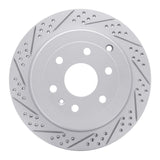 Dynamic Friction 2007-2017 Buick Enclave Rear Left Drilled & Slotted Geoperformance Rotor by Dynamic Friction Company 830-48055L