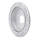 Dynamic Friction 2007-2017 Buick Enclave Rear Left Drilled & Slotted Geoperformance Rotor by Dynamic Friction Company 830-48055L