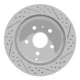 Dynamic Friction 2010-2017 Chevrolet Equinox Rear Left Drilled & Slotted Geoperformance Rotor by Dynamic Friction Company 830-48058L