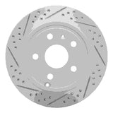 Dynamic Friction 2010-2017 Chevrolet Equinox Rear Left Drilled & Slotted Geoperformance Rotor by Dynamic Friction Company 830-48058L