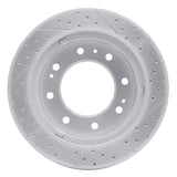 Dynamic Friction 2011-2025 Chevrolet Silverado 2500 HD Front Left Drilled & Slotted Geoperformance Rotor by Dynamic Friction Company 830-48059L