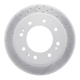 Dynamic Friction 2011-2025 Chevrolet Silverado 2500 HD Front Left Drilled & Slotted Geoperformance Rotor by Dynamic Friction Company 830-48059L
