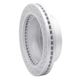 Dynamic Friction 2011-2025 Chevrolet Silverado 2500 HD Front Left Drilled & Slotted Geoperformance Rotor by Dynamic Friction Company 830-48059L