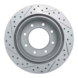Dynamic Friction 2011-2019 Chevrolet Silverado 3500 HD Rear Right Drilled & Slotted Geoperformance Rotor by Dynamic Friction Company 830-48060R