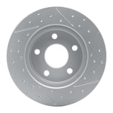 Dynamic Friction 2004-2012 Chevrolet Cobalt Rear Left Drilled & Slotted Geoperformance Rotor by Dynamic Friction Company 830-53004L