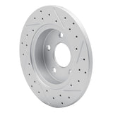 Dynamic Friction 2004-2012 Chevrolet Cobalt Rear Left Drilled & Slotted Geoperformance Rotor by Dynamic Friction Company 830-53004L