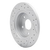 Dynamic Friction 2004-2012 Chevrolet Cobalt Rear Right Drilled & Slotted Geoperformance Rotor by Dynamic Friction Company 830-53004R