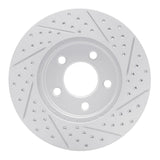 Dynamic Friction 2005-2010 Ford Mustang Front Left Drilled & Slotted Geoperformance Rotor by Dynamic Friction Company 830-54056L