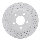 Dynamic Friction 2005-2010 Ford Mustang Front Left Drilled & Slotted Geoperformance Rotor by Dynamic Friction Company 830-54056L