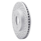 Dynamic Friction 2005-2010 Ford Mustang Front Right Drilled & Slotted Geoperformance Rotor by Dynamic Friction Company 830-54056R