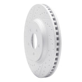 Dynamic Friction 2005-2014 Ford Mustang Front Left Drilled & Slotted Geoperformance Rotor by Dynamic Friction Company 830-54057L