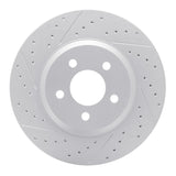 Dynamic Friction 2005-2014 Ford Mustang Front Left Drilled & Slotted Geoperformance Rotor by Dynamic Friction Company 830-54057L