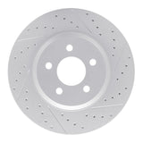 Dynamic Friction 2005-2014 Ford Mustang Front Right Drilled & Slotted Geoperformance Rotor by Dynamic Friction Company 830-54057R