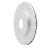 Dynamic Friction 2005-2014 Ford Mustang Rear Left Drilled & Slotted Geoperformance Rotor by Dynamic Friction Company 830-54058L