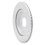 Dynamic Friction 2005-2014 Ford Mustang Rear Left Drilled & Slotted Geoperformance Rotor by Dynamic Friction Company 830-54058L