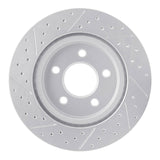 Dynamic Friction 2005-2014 Ford Mustang Rear Right Drilled & Slotted Geoperformance Rotor by Dynamic Friction Company 830-54058R