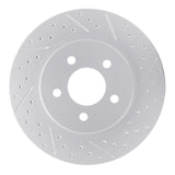 Dynamic Friction 2005-2014 Ford Mustang Rear Right Drilled & Slotted Geoperformance Rotor by Dynamic Friction Company 830-54058R