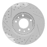 Dynamic Friction 2006-2013 Ford Fusion Front Right Drilled & Slotted Geoperformance Rotor by Dynamic Friction Company 830-54059R