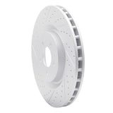 Dynamic Friction 2007-2014 Ford Mustang Front Left Drilled & Slotted Geoperformance Rotor by Dynamic Friction Company 830-54060L