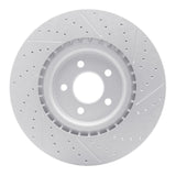 Dynamic Friction 2007-2014 Ford Mustang Front Left Drilled & Slotted Geoperformance Rotor by Dynamic Friction Company 830-54060L