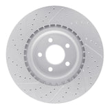 Dynamic Friction 2007-2014 Ford Mustang Front Right Drilled & Slotted Geoperformance Rotor by Dynamic Friction Company 830-54060R