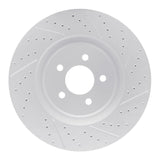 Dynamic Friction 2007-2014 Ford Mustang Front Right Drilled & Slotted Geoperformance Rotor by Dynamic Friction Company 830-54060R