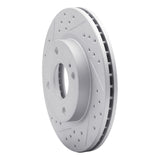 Dynamic Friction 2011-2019 Ford Figo (Mexico) Front Left Drilled & Slotted Geoperformance Rotor by Dynamic Friction Company 830-54063L