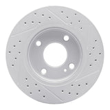Dynamic Friction 2011-2019 Ford Figo (Mexico) Front Left Drilled & Slotted Geoperformance Rotor by Dynamic Friction Company 830-54063L