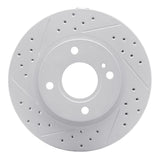 Dynamic Friction 2011-2019 Ford Figo (Mexico) Front Left Drilled & Slotted Geoperformance Rotor by Dynamic Friction Company 830-54063L