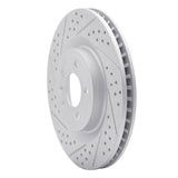 Dynamic Friction 2011-2014 Ford Mustang Front Left Drilled & Slotted Geoperformance Rotor by Dynamic Friction Company 830-54065L