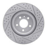 Dynamic Friction 2011-2014 Ford Mustang Front Left Drilled & Slotted Geoperformance Rotor by Dynamic Friction Company 830-54065L