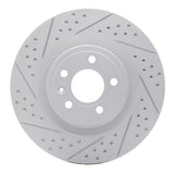 Dynamic Friction 2011-2014 Ford Mustang Front Left Drilled & Slotted Geoperformance Rotor by Dynamic Friction Company 830-54065L