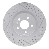 Dynamic Friction 2011-2014 Ford Mustang Front Right Drilled & Slotted Geoperformance Rotor by Dynamic Friction Company 830-54065R