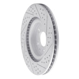 Dynamic Friction 2011-2014 Ford Mustang Front Right Drilled & Slotted Geoperformance Rotor by Dynamic Friction Company 830-54065R